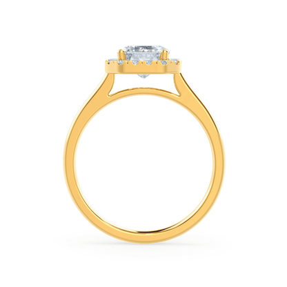 1.75 CT Emerald Shaped Moissanite Halo Style Engagement Ring 3
