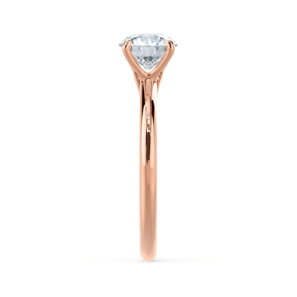 Round Solitaire Lab Grown Diamond Engagement Ring
