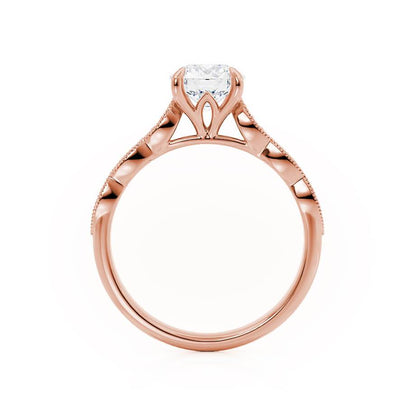 Round Pave Lab Grown Diamond Engagement Ring