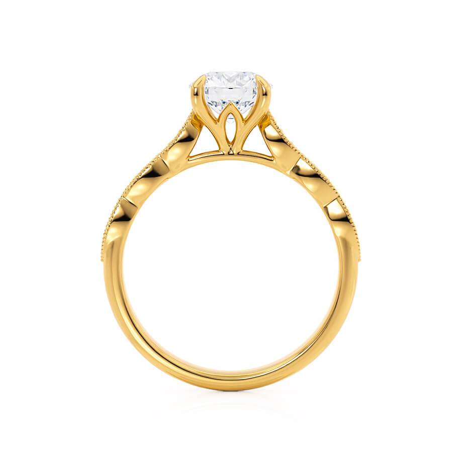 Round Pave Lab Grown Diamond Engagement Ring