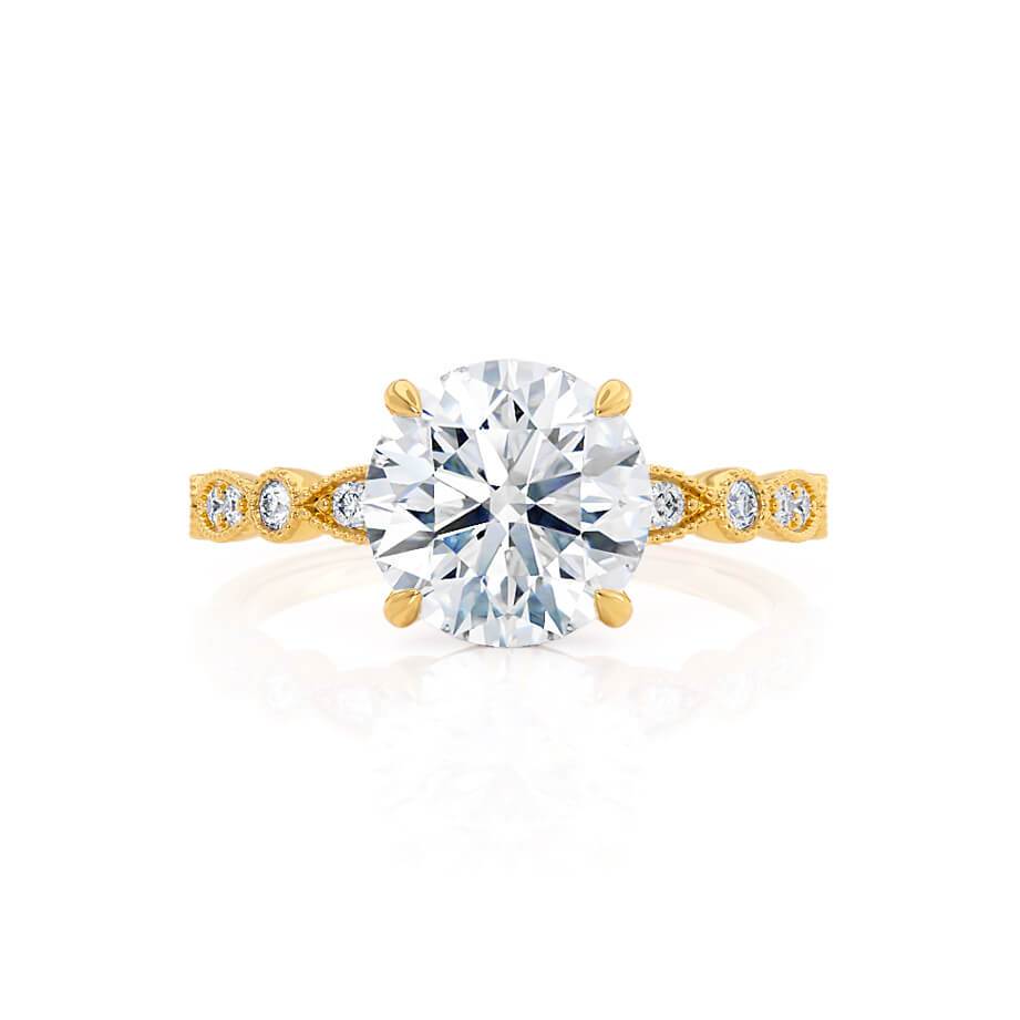 1.0 CT Round Shaped Moissanite Solitaire Style Engagement Ring 4