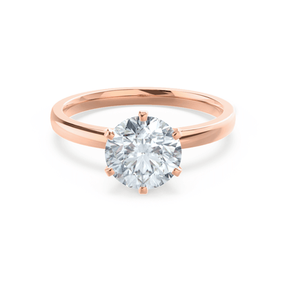 Round Solitaire Lab Grown Diamond Engagement Ring