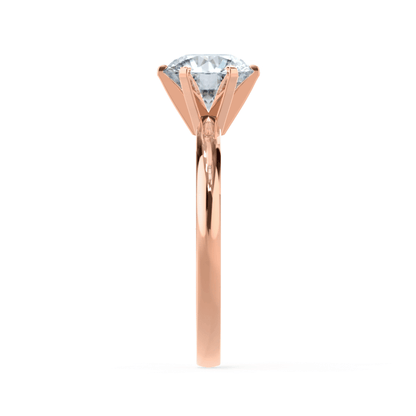 Round Solitaire Lab Grown Diamond Engagement Ring