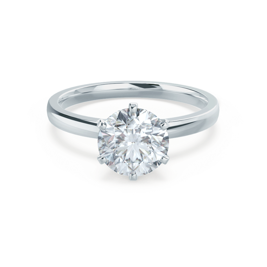 Round Solitaire Lab Grown Diamond Engagement Ring