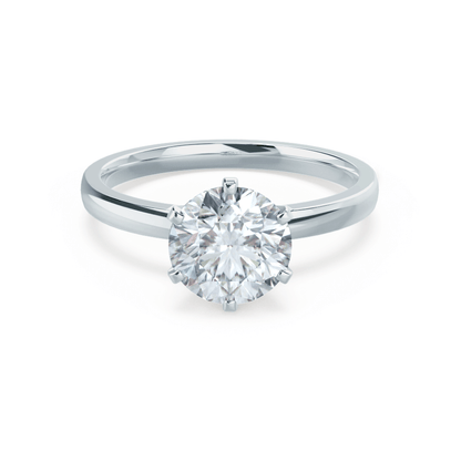 Round Solitaire Lab Grown Diamond Engagement Ring