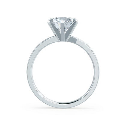 Round Solitaire Lab Grown Diamond Engagement Ring