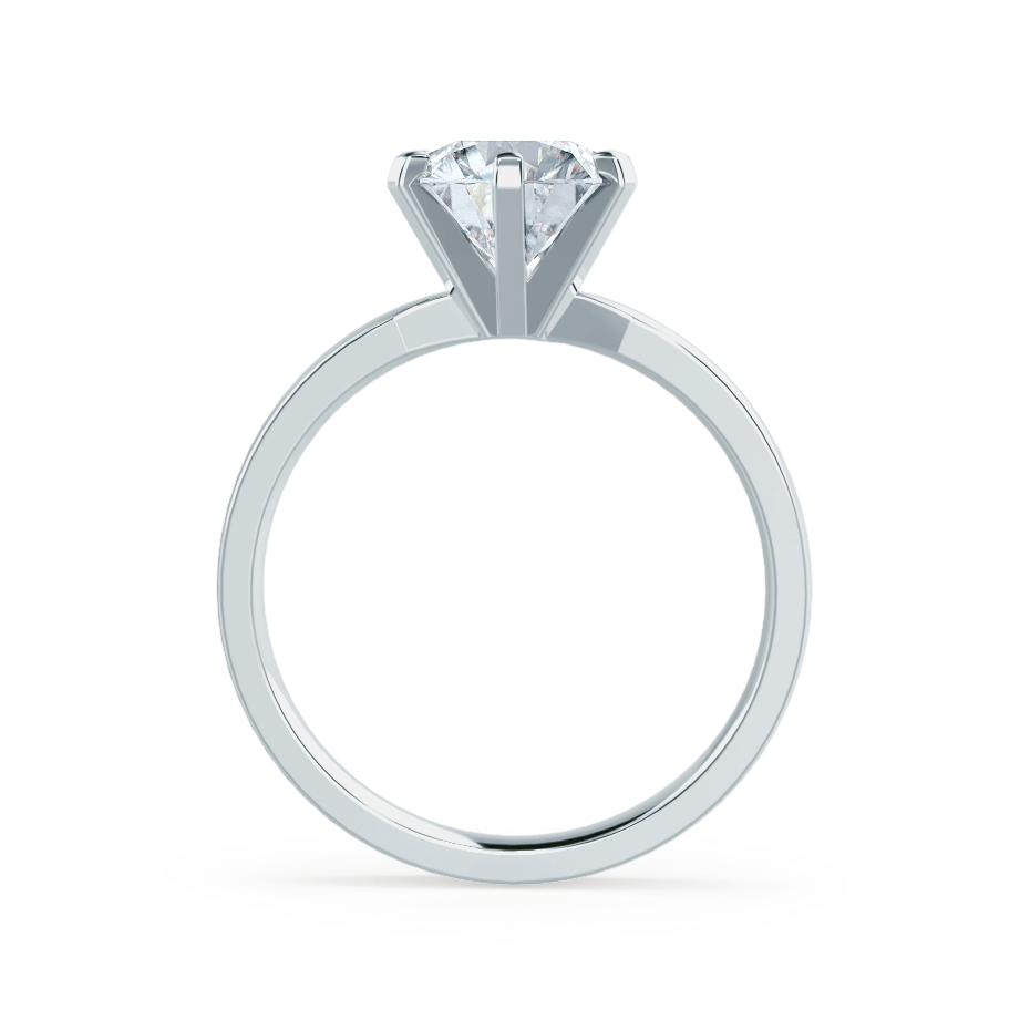 Round Solitaire Lab Grown Diamond Engagement Ring