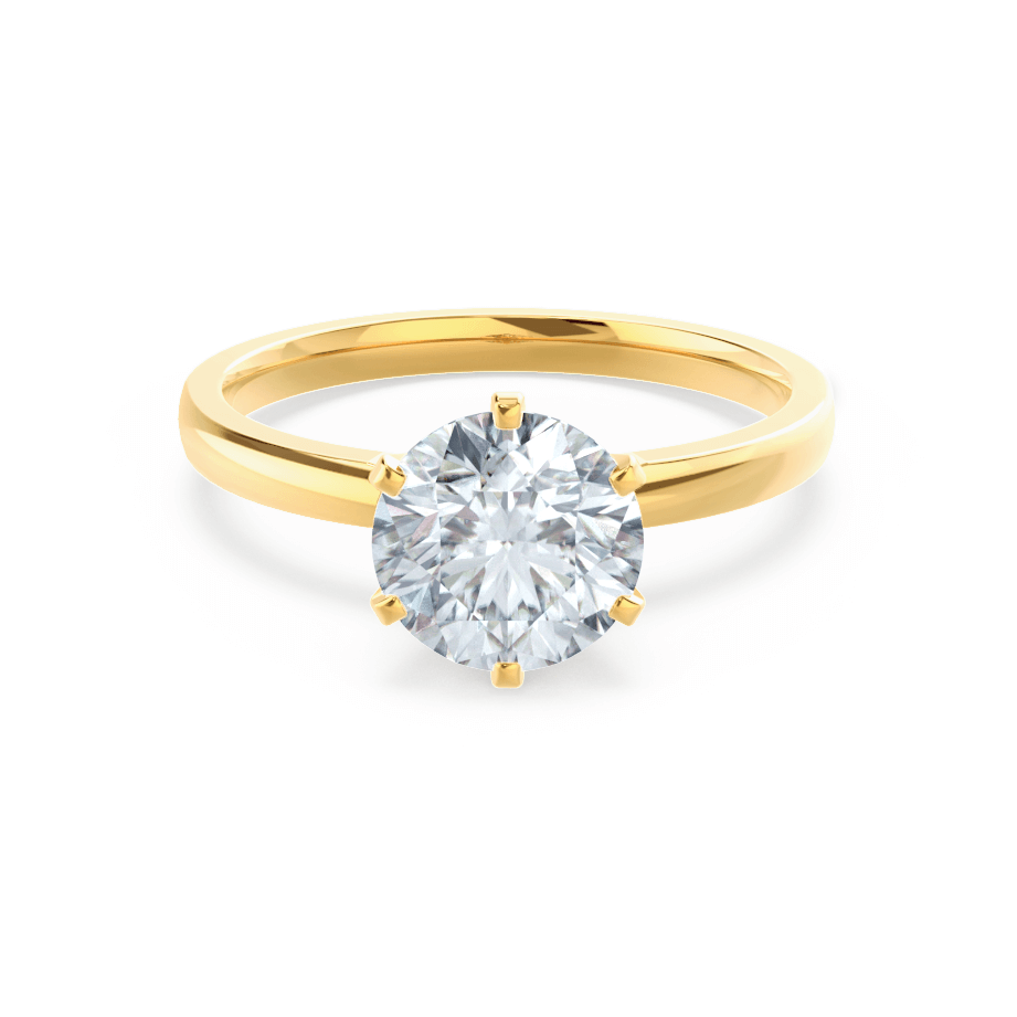 Round Solitaire Lab Grown Diamond Engagement Ring