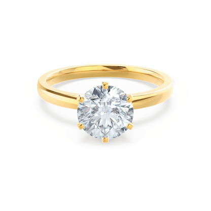 Round Solitaire Lab Grown Diamond Engagement Ring