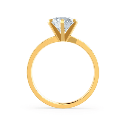 Round Solitaire Lab Grown Diamond Engagement Ring