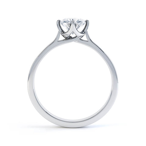 1.0 CT Round Shaped Moissanite Solitaire Style Engagement Ring 3