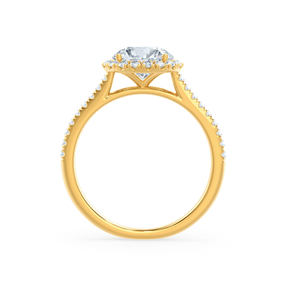 1.0 CT Round Shaped Moissanite Halo Style Engagement Ring 5