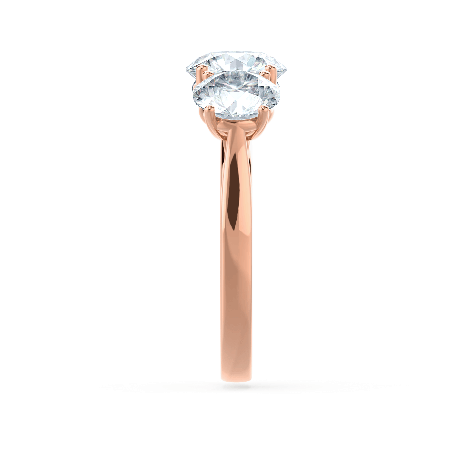 Round Three Stone Lab Grown Diamond Engagement Ring
