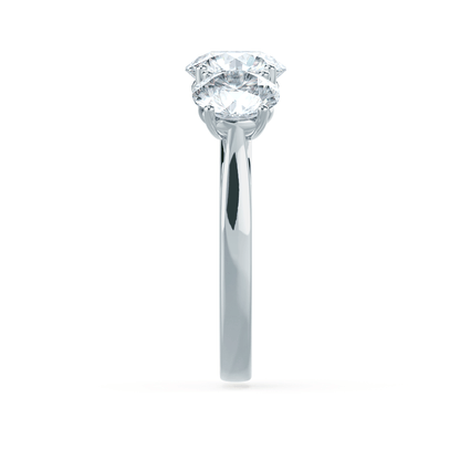 Round Three Stone Lab Grown Diamond Engagement Ring