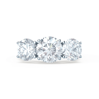 Round Three Stone Lab Grown Diamond Engagement Ring