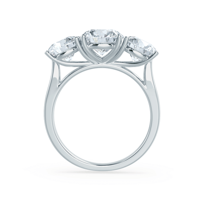 Round Three Stone Lab Grown Diamond Engagement Ring