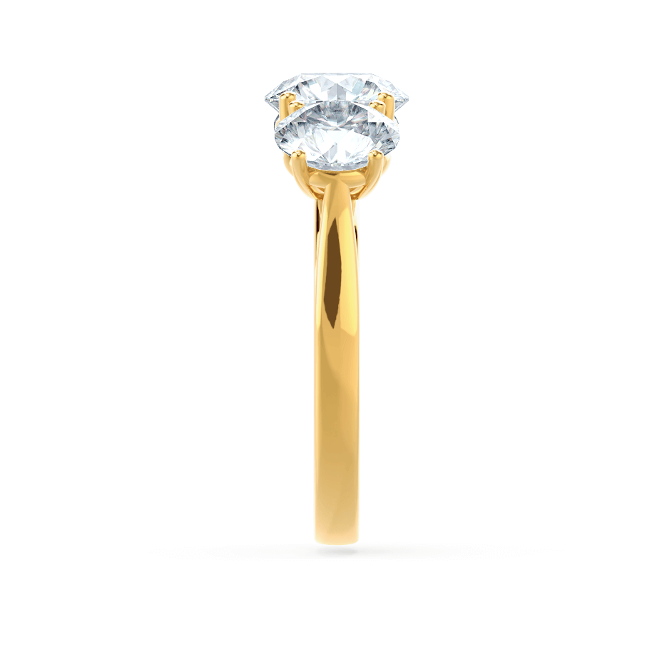 Round Three Stone Lab Grown Diamond Engagement Ring