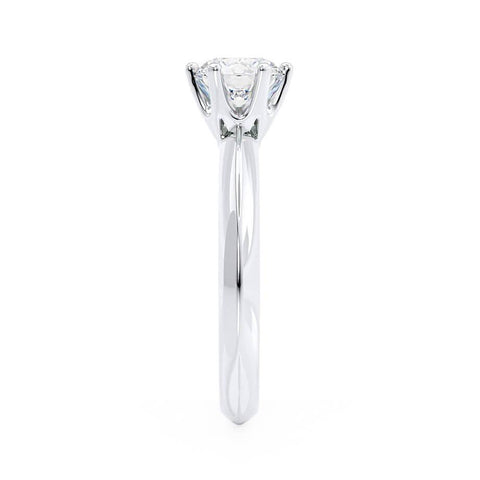 1.0 CT Round Shaped Moissanite Solitaire Style Engagement Ring 2