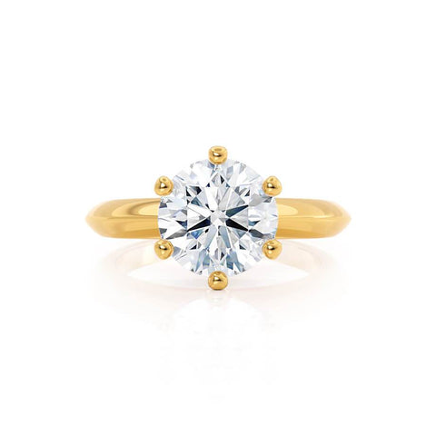 1.0 CT Round Shaped Moissanite Solitaire Style Engagement Ring 3