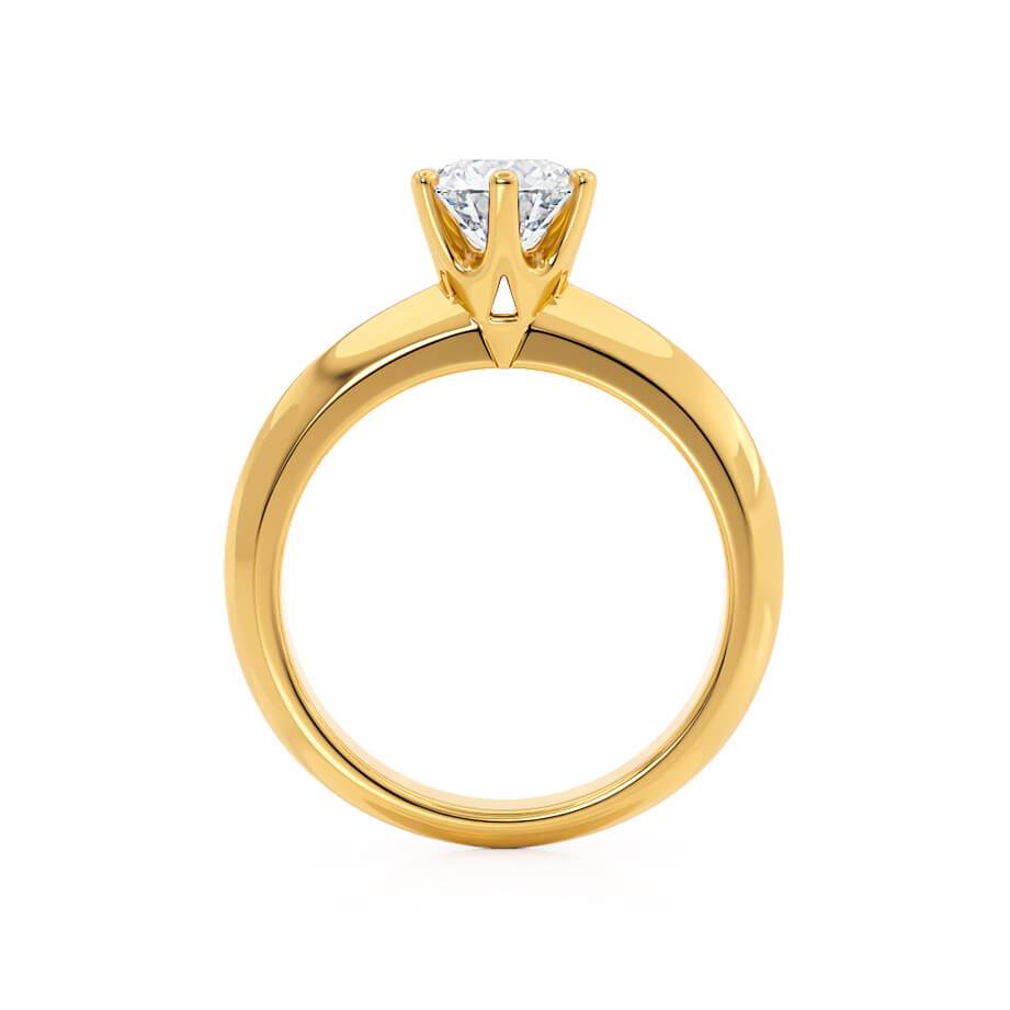 1.0 CT Round Shaped Moissanite Solitaire Style Engagement Ring 5