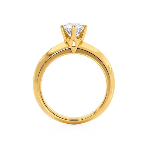 1.0 CT Round Shaped Moissanite Solitaire Style Engagement Ring 5