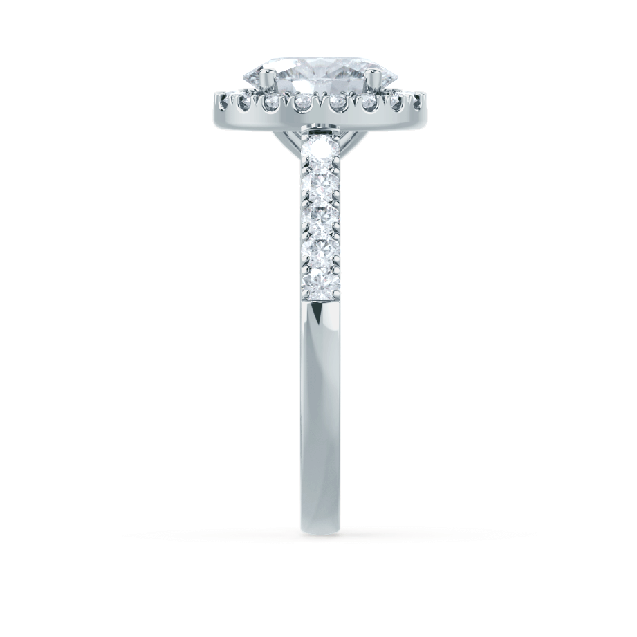 Oval Halo & Pave Lab Grown Diamond Engagement Ring