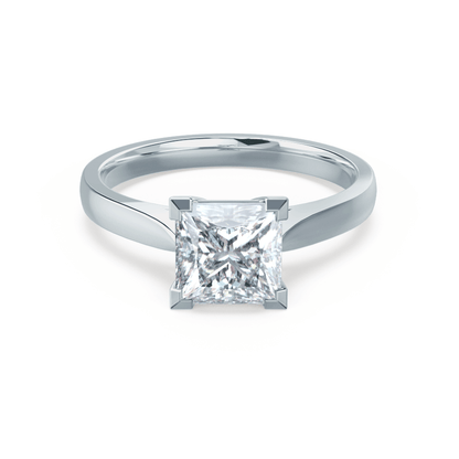1.50 CT Princess Shaped Moissanite Solitaire Engagement Ring 3