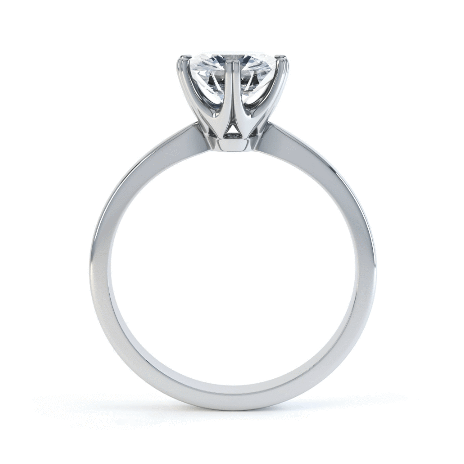 Round Solitaire Lab Grown Diamond Engagement Ring