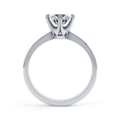 Round Solitaire Lab Grown Diamond Engagement Ring