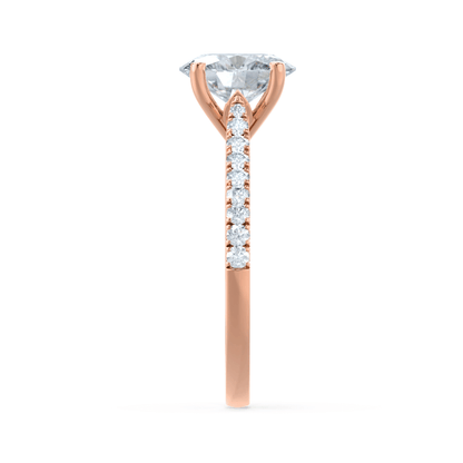 Oval Pave Lab Grown Diamond Engagement Ring
