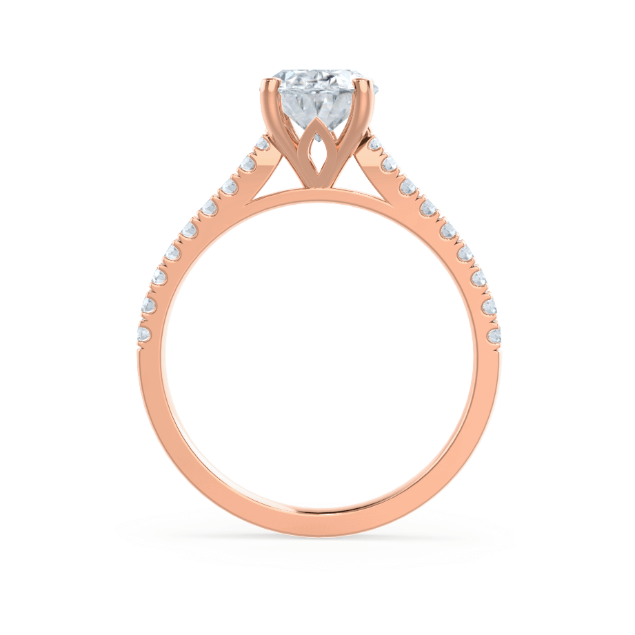 Round Pave Lab Grown Diamond Engagement Ring