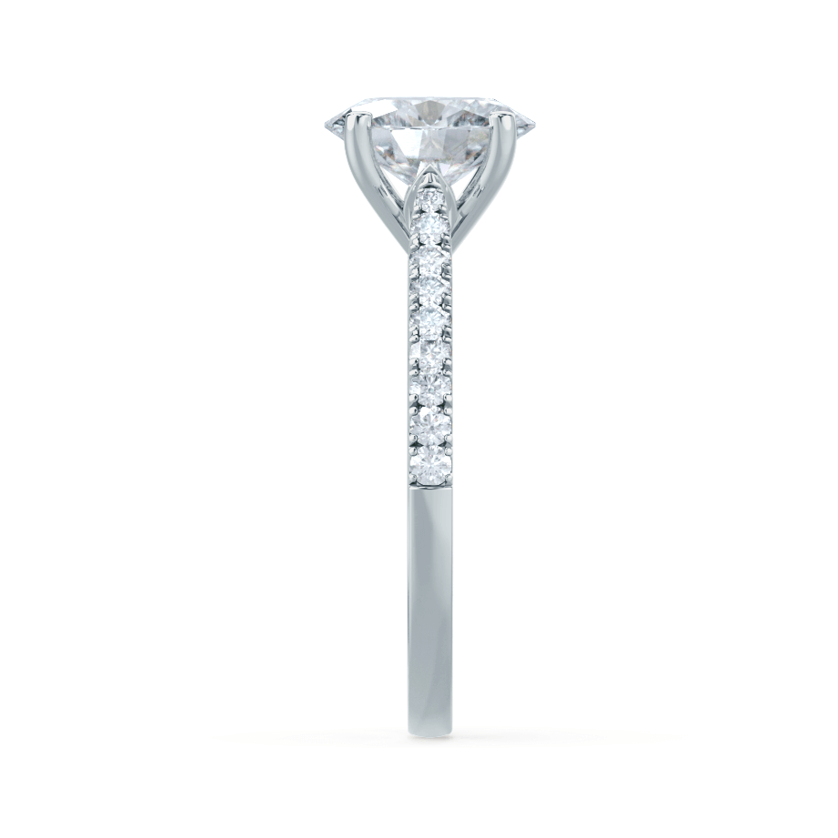Oval Pave Lab Grown Diamond Engagement Ring