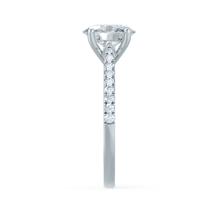 Oval Pave Lab Grown Diamond Engagement Ring
