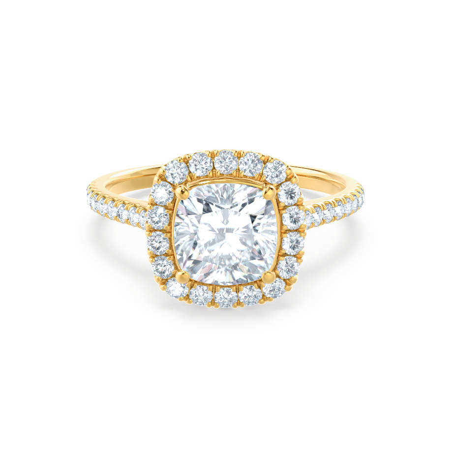 1.30 CT Cushion Shaped Halo Style Moissanite Engagement Ring 1
