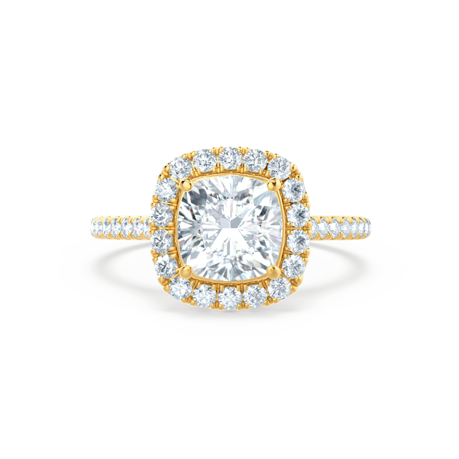 1.30 CT Cushion Shaped Halo Style Moissanite Engagement Ring 3
