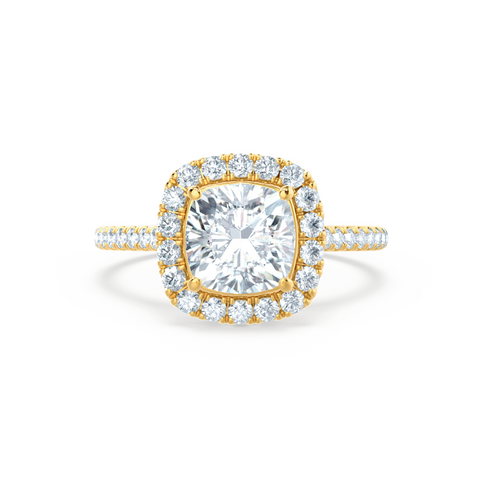 1.30 CT Cushion Shaped Halo Style Moissanite Engagement Ring 3