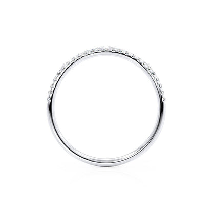 0.21 CT Round Shaped Moissanite Vintage Style Wedding Band 5