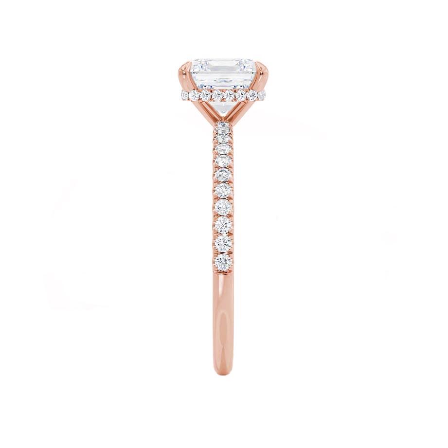 1.20 CT Princess Shaped Moissanite Hidden Halo Style Engagement Ring 1