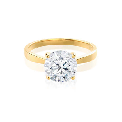 Round Solitaire Lab Grown Diamond Engagement Ring