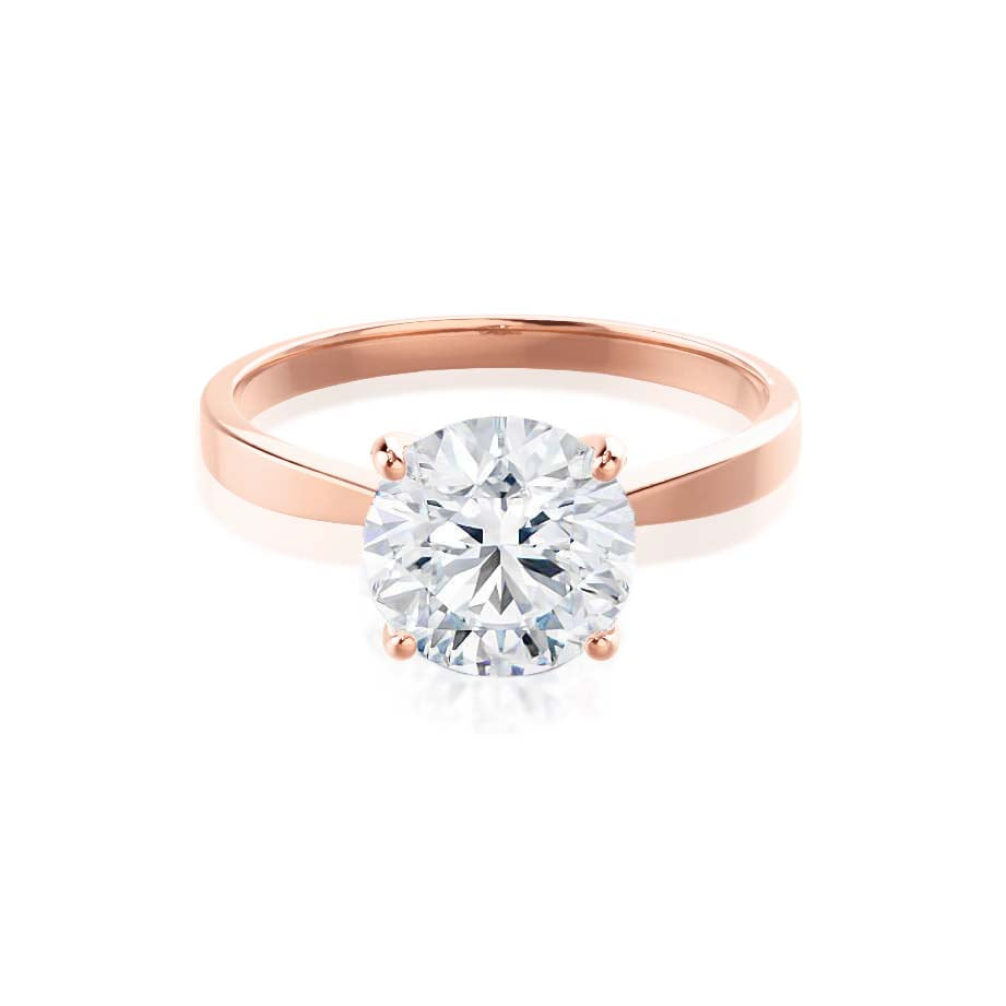 Round Solitaire Lab Grown Diamond Engagement Ring