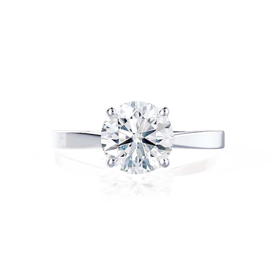 Round Solitaire Lab Grown Diamond Engagement Ring