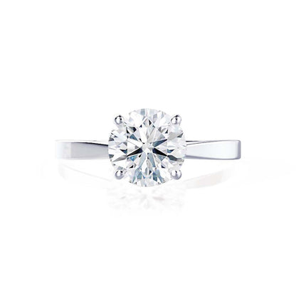 Round Solitaire Lab Grown Diamond Engagement Ring