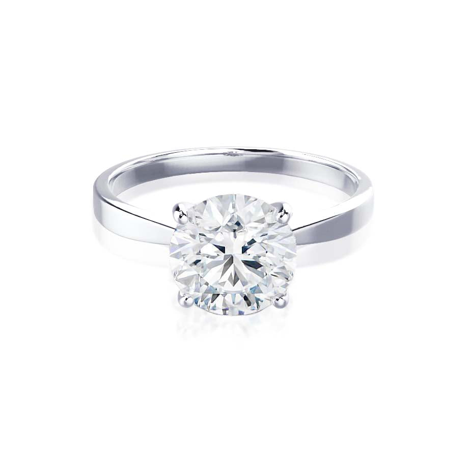 Round Solitaire Lab Grown Diamond Engagement Ring