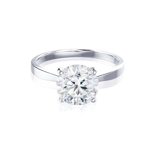 Round Solitaire Lab Grown Diamond Engagement Ring