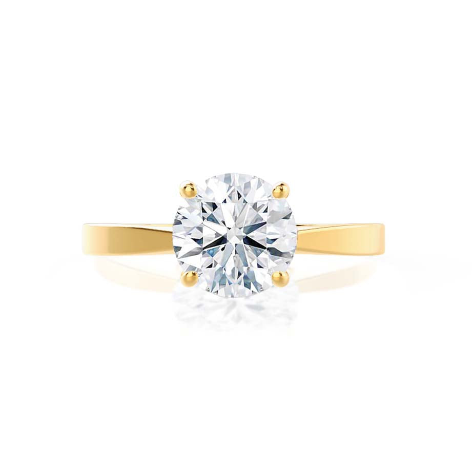Round Solitaire Lab Grown Diamond Engagement Ring