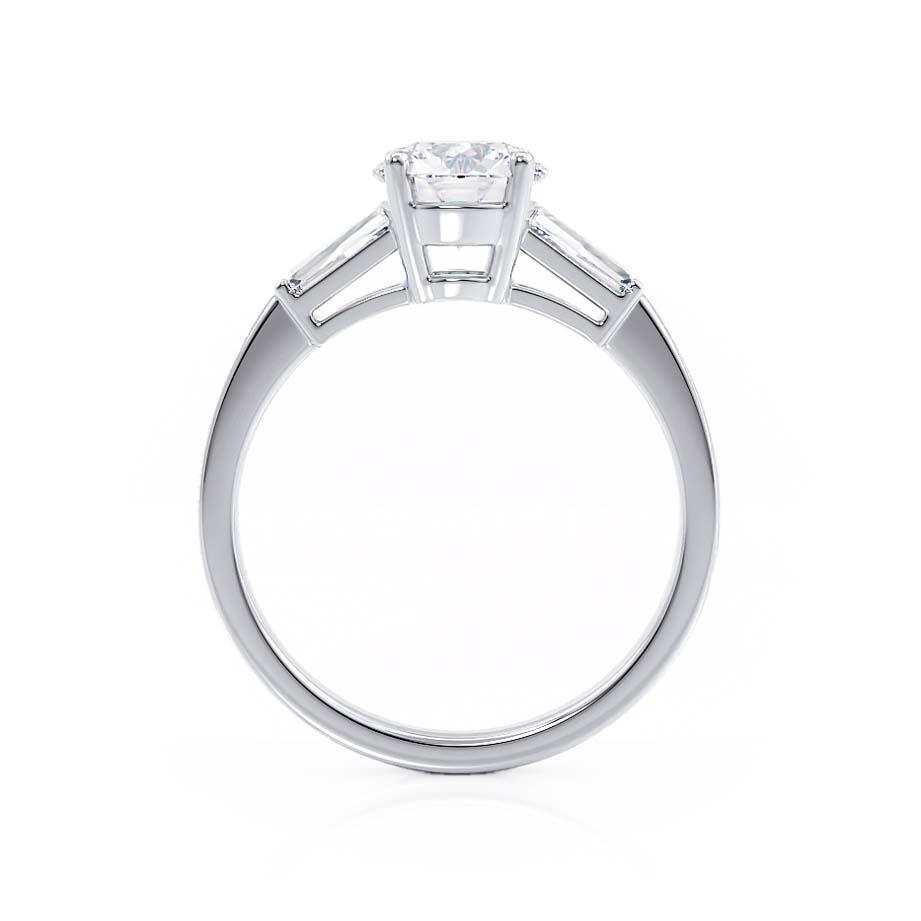 Round Three Stone Lab Grown Diamond Engagement Ring