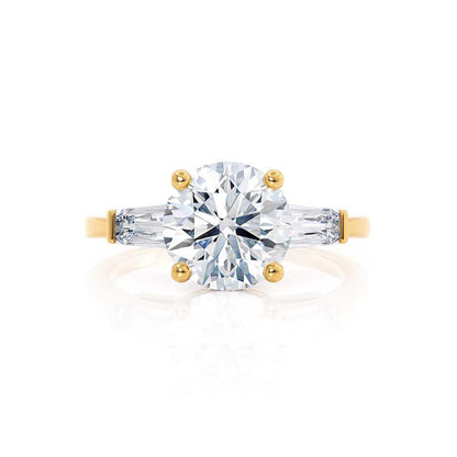 Round Three Stone Lab Grown Diamond Engagement Ring