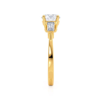 Round Three Stone Lab Grown Diamond Engagement Ring