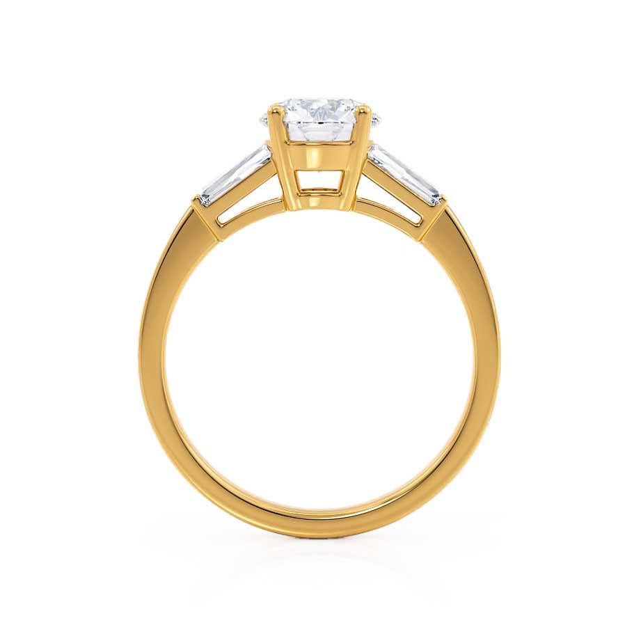 Round Three Stone Lab Grown Diamond Engagement Ring