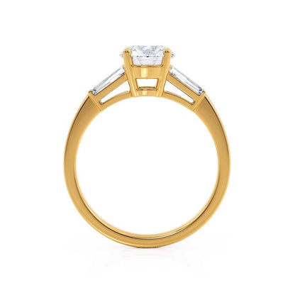 Round Three Stone Lab Grown Diamond Engagement Ring
